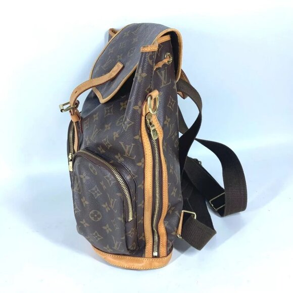 LOUIS VUITTON M40107 Monogram Sac Ado-Bosphore backpack bag Brown authentic - Picture 14 of 16